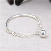 Retro Thai Silver S925 Sterling Silver Ball Pendant Female Bracelet Simple Korean Glossy Bracelet