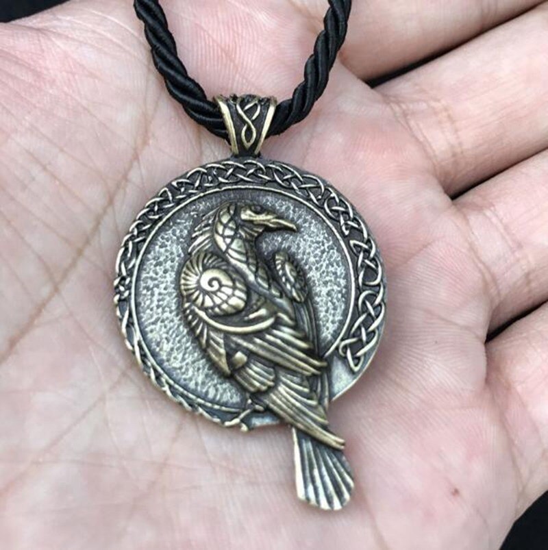 Retro Trend Nordic Talisman Viking Animal Series Crow Men's Pendant Necklace Jewelry