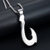Retro Viking Fish Hook Shape Pendant Necklace Men's Necklace Metal Sliding Vintage Fish Hook Necklace Pendant Accessory Jewelry