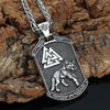 Retro Viking Viking Odin Wolf Valknut Knot Amulet Pendant Men's Necklace Wolf Totem Pendant Necklace Accessories Party Jewelry