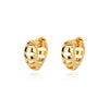 Retro Wide Chain Earrings For Women Stainless Steel Zircon Gold Color Hoop Earrings 2023 Hip-hop Party Jewelry Gift pendientes