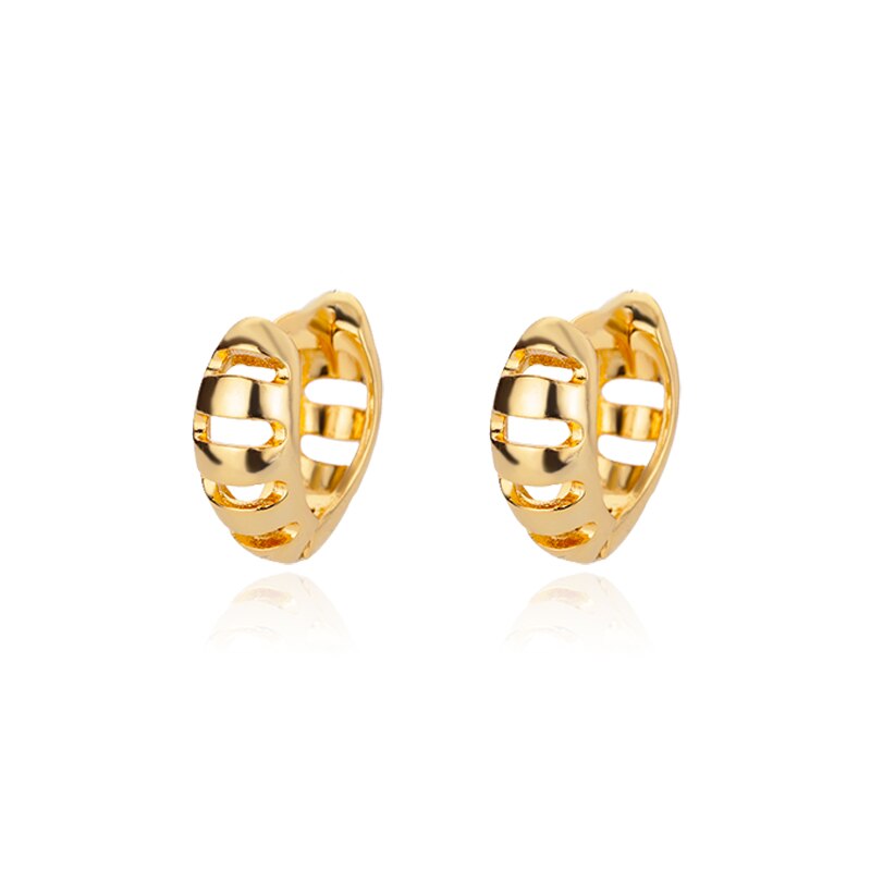 Retro Wide Chain Earrings For Women Stainless Steel Zircon Gold Color Hoop Earrings 2023 Hip-hop Party Jewelry Gift pendientes