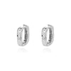 Retro Wide Chain Earrings For Women Stainless Steel Zircon Gold Color Hoop Earrings 2023 Hip-hop Party Jewelry Gift pendientes