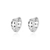 Retro Wide Chain Earrings For Women Stainless Steel Zircon Gold Color Hoop Earrings 2023 Hip-hop Party Jewelry Gift pendientes