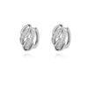 Retro Wide Chain Earrings For Women Stainless Steel Zircon Gold Color Hoop Earrings 2023 Hip-hop Party Jewelry Gift pendientes
