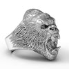 Retro Wild Boar Head Shape Men's Ring Metal Animal Accessories Hip Hop Punk Party Jewelry Gift Size 8-13