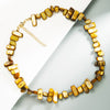 Retro national style personality geometric shape colorful dyed shell handmade beaded necklace choker accessories