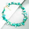 Retro national style personality geometric shape colorful dyed shell handmade beaded necklace choker accessories