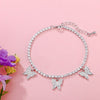 Rhinestone Filled Butterfly Bracelet for Women Gold Silverly/Gold/Rose Gold Adjustable Love Letter Bracelet Zirconia Jewelry