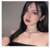Rhinestone Light  Niche Necklace 2021 Female Niche Design Sense Clavicle Chain Ins Hip Hop Neck Chain Collar Women