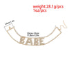 Rhinestone Shiny Chokers for Girls Sexy Punk Letter BABE PRINCESS Night Entertainment Venue Statement Party Necklace NT211