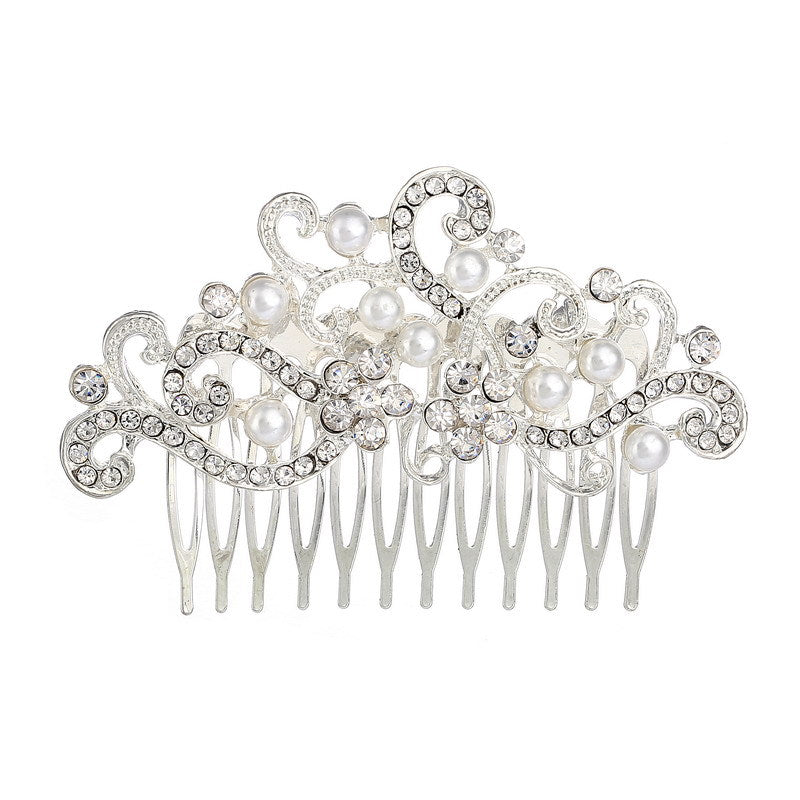 Rhinestone Wedding Bridal Hair Combs Women Prom Hair Ornaments Gold Flower hair combs for bride Wedding Hair Jewelry Accessories