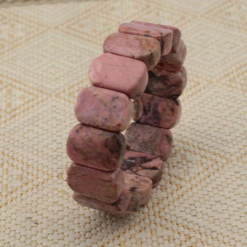 Rhodonite stone beads bracelet natural gemstone bracelet DIY jewelry for woman for gift   !