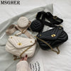 Rhombus Chain Bag Women Summer Wide Shoulder Straps Slant Texture Cross-body  Small Bags Delicate Square Packet