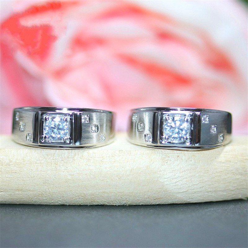 Ring S925 Sterling Silver Mens Fine Jewelry Cubic Zirconia Bridegroom Wedding Engagement Ringen Accessories Bijouterie Love-066