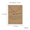 Rinhoo 1pc Minimalist Heart make a wish plated I LOVE YOU Pendant necklace Clavicle Chains Necklaces Women Jewelry Gift