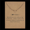 Rinhoo 1pc Minimalist Heart make a wish plated I LOVE YOU Pendant necklace Clavicle Chains Necklaces Women Jewelry Gift