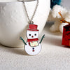 Rinhoo Delicate Enamel Elk Deer Pendant Necklace Christmas Tree Snowman Bells Sock Clavicle Chain Jewelry Collier Femme