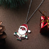 Rinhoo Delicate Enamel Elk Deer Pendant Necklace Christmas Tree Snowman Bells Sock Clavicle Chain Jewelry Collier Femme
