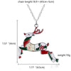 Rinhoo Delicate Enamel Elk Deer Pendant Necklace Christmas Tree Snowman Bells Sock Clavicle Chain Jewelry Collier Femme