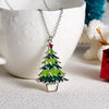Rinhoo Delicate Enamel Elk Deer Pendant Necklace Christmas Tree Snowman Bells Sock Clavicle Chain Jewelry Collier Femme