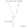 Rinhoo Stainless Steel love Letter Necklace Simple Clavicle Necklace For Women Girls Jewelry Birthday Gift