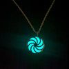 Rinhoo Luminous Necklace Glowing In The Dark  Heart Cross Perndant Stainless Steel Punk Necklace Jewelry for Men Women