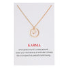 Rinhoo Minimalist clavicle Necklace Alloy Circle Necklace Chain Link Wish Card Necklace For Girl Mother's Day Jewelry