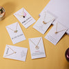 Rinhoo Minimalist clavicle Necklace Alloy Circle Necklace Chain Link Wish Card Necklace For Girl Mother's Day Jewelry