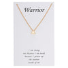 Rinhoo Minimalist clavicle Necklace Alloy Circle Necklace Chain Link Wish Card Necklace For Girl Mother's Day Jewelry