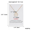 Rinhoo Minimalist clavicle Necklace Alloy Circle Necklace Chain Link Wish Card Necklace For Girl Mother's Day Jewelry