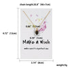 Rinhoo Minimalist clavicle Necklace Alloy Circle Necklace Chain Link Wish Card Necklace For Girl Mother's Day Jewelry