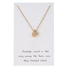 Rinhoo Minimalist clavicle Necklace Alloy Circle Necklace Chain Link Wish Card Necklace For Girl Mother's Day Jewelry