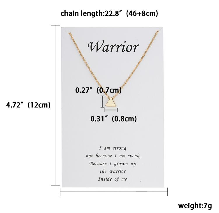 Rinhoo Minimalist clavicle Necklace Alloy Circle Necklace Chain Link Wish Card Necklace For Girl Mother's Day Jewelry