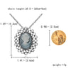 Rinhoo Necklaces & Pendants Jewelry For Women Vintage Cameo Queen Flower Beauty Head Crystal Pendant Necklace Sweater Long Chain