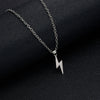Rinhoo Stainless Steel Necklace For Women Men Long Chain Small Lightning Pendant Necklace Party Ornament Jewelry Gift