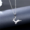 Rinhoo Stainless Steel Necklace For Women Men Long Chain Small Lightning Pendant Necklace Party Ornament Jewelry Gift