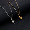 Rinhoo Stainless Steel Necklace For Women Men Long Chain Small Lightning Pendant Necklace Party Ornament Jewelry Gift