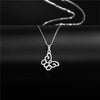 Rinhoo Stainless Steel Necklace For Women Men Long Chain Small Lightning Pendant Necklace Party Ornament Jewelry Gift