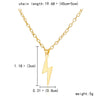 Rinhoo Stainless Steel Necklace For Women Men Long Chain Small Lightning Pendant Necklace Party Ornament Jewelry Gift