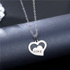 Rinhoo Stainless Steel Silver Color Heart-shaped Electrocardiogram Pendant Necklace For Women Men Necklaces Jewelry Birthday