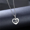 Rinhoo Stainless Steel Silver Color Heart-shaped Electrocardiogram Pendant Necklace For Women Men Necklaces Jewelry Birthday