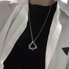 Rinhoo Trendy Interlocking Square Triangle Pendant For Men Stainless Steel Geometric Stacking Streetwear Hip Pop Rock Necklace