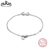 100% 925 Sterling Silver Women Charm Bracelet Butterfly Pattern Silver Color Female Wedding & Engagement Jewelry TSB22