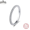 100% 925 Sterling Silver Women Classic Rings Prong Setting AAA Cubic Zircon Wedding & Engagement Ring Fine Jewelry TSR63