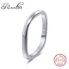Real S925 Sterling Silver Rings For Women Simple Square design Wedding Finger Ring For Female Fashion Fine Jewelry TSR49