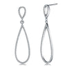 Sterling Silver S925 Women Water Drop Shape Stud Earrings Micro Paved AAA Cubic Zircon for Women Party Engagement TSE35