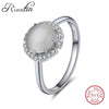 Women Rings 100% Pure Sterling Silver With 4 Colors Main Stone AAA Shiny Zircon Female Ring Party Fine Jewelry TSR55