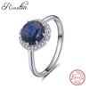 Women Rings 100% Pure Sterling Silver With 4 Colors Main Stone AAA Shiny Zircon Female Ring Party Fine Jewelry TSR55