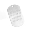 Risul Military tag Christianity Bible Philippians 4:13 matte 22x36mm Stainless steel brush polished pendant necklace 10pcs